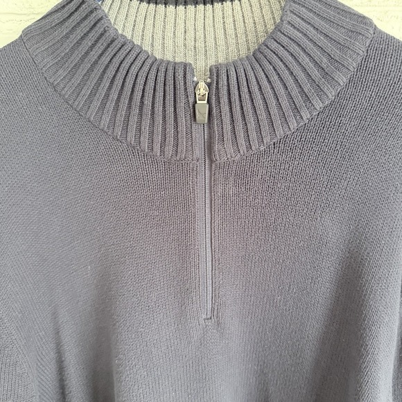 Men's Eddie Bauer 3XL Long Sleeve Pullover Fleece 1/4 Zip Navy Blue - Picture 4 of 8